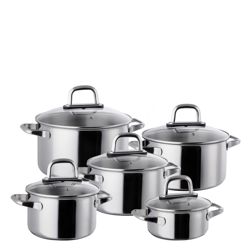 Set pentole e coperchi 10 pezzi - Saturn Lunasol