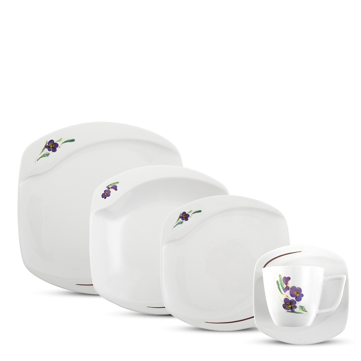 Set en porcelaine 20 pcs – Organic Viola