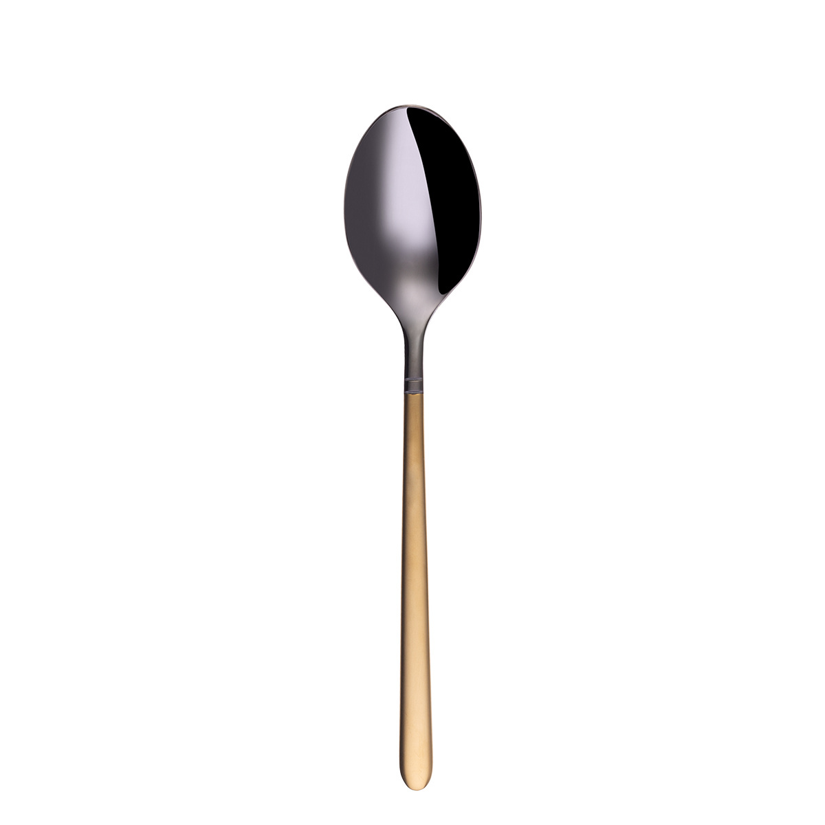 16-Piece Cutlery Set — Porto PVD dark titanium / gold sandblasted