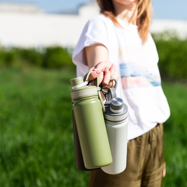 Edelstahlflasche 650 ml grau matt - To Go