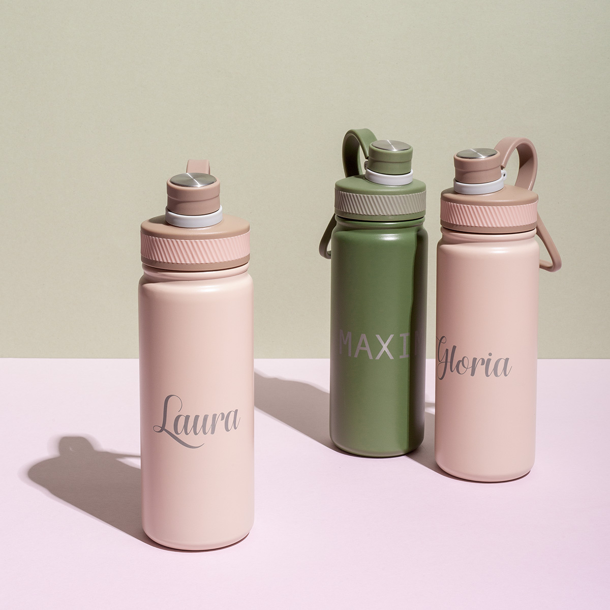 Stainless steel bottle 650 ml green matte - To Go