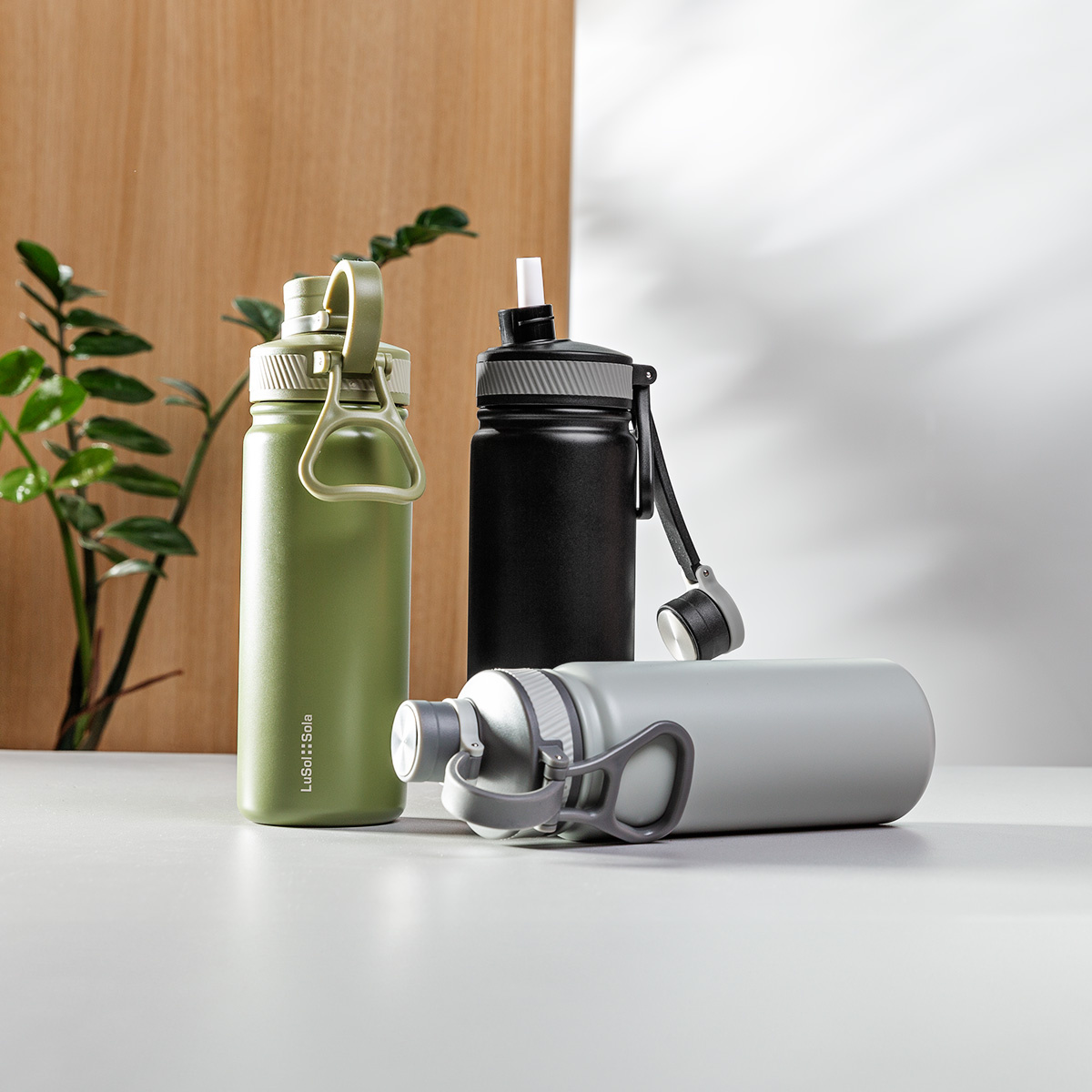 Edelstahlflasche 650 ml grün matt - To Go