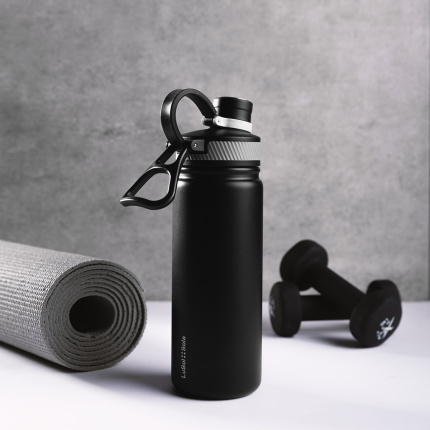 Bottiglia in acciaio inossidabile 650 ml nero opaco - To Go