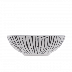Müslischale mit schwarzem Muster 17,8 cm - Basic
