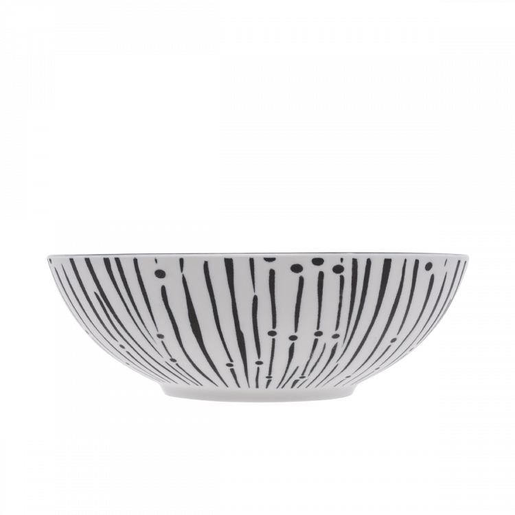 Müslischale mit schwarzem Muster 17,8 cm - Basic