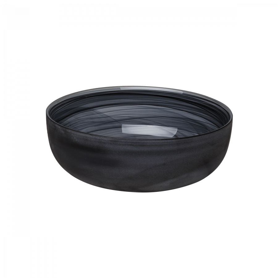 Bowl / Schale schwarz 21 cm -Elements Glas