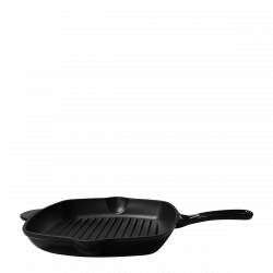 Gusseisen-Grillpfanne emailliert schwarz 27 x 27 cm Jupiter Lunasol