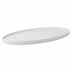 Teller flach oval U-Coupe 35.5 x 18 cm - FLOW Lunasol white