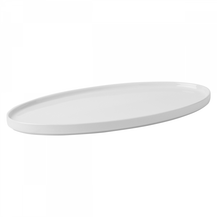 Teller flach oval U-Coupe 35.5 x 18 cm - FLOW Lunasol white