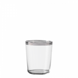 Tumbler 440 ml mit 3 Platin-Streifen - 21st Century Glas Lunasol