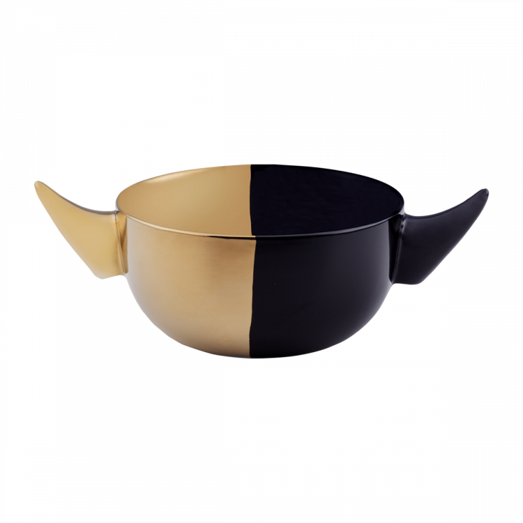 Porzellanschüssel Viking schwarz-gold 18 cm - NOISE