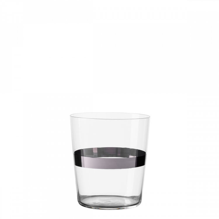 Tumbler 440 ml mit Platin-Streifen - 21st Century Glas Lunasol