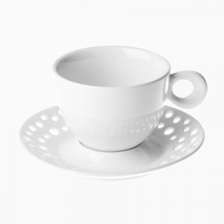 Kaffee-/Tee Untere 15 cm FLOW Perforated weiss