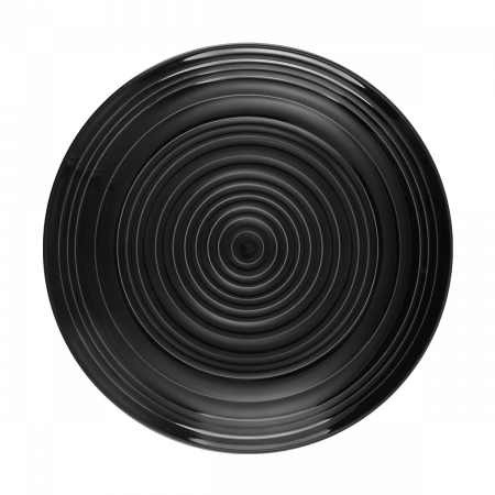 Teller flach Coupe Spiral schwarz 28 cm - Gaya