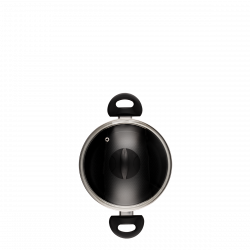 Kasserolle 20 cm mit Glasdeckel Venus Lunasol Induktion black