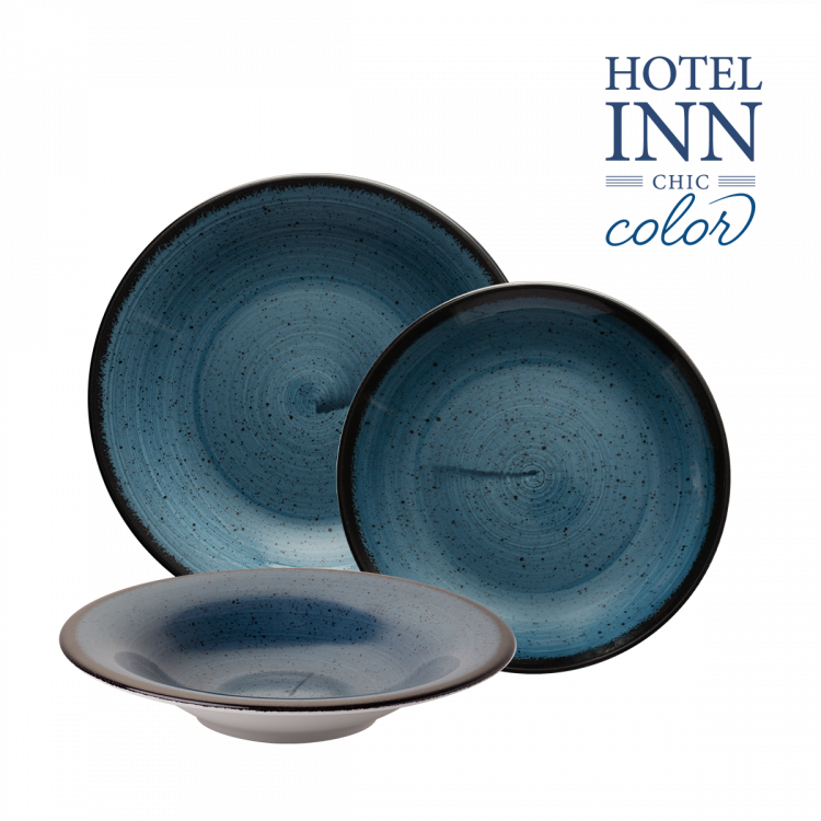 Porzellan Set blue 18-tlg. - Hotel Inn Chic color