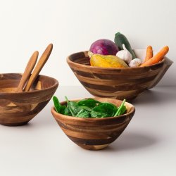 Salat Bowl Akazie ø 25.4 cm - FLOW Wooden