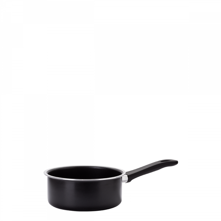 Stielkasserolle 18 cm mit Glasdeckel Venus Lunasol Induktion black
