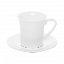Kaffeebecher mit Henkel  300 ml - Lunasol Hotelporzellan uni weiss