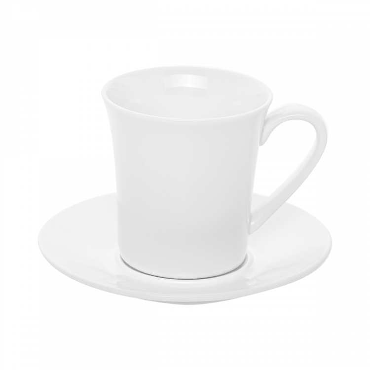 Kaffeebecher mit Henkel  300 ml - Lunasol Hotelporzellan uni weiss