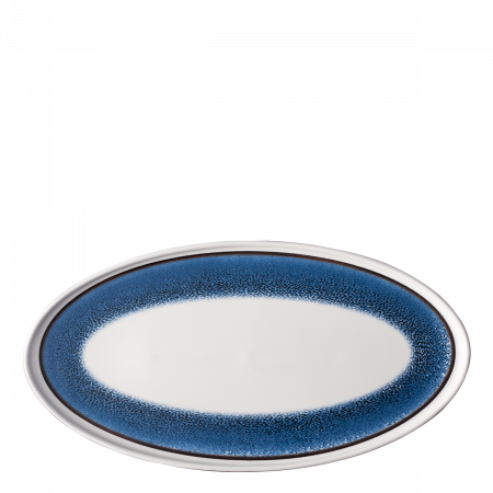 Teller flach oval U-Coupe 35.5 x 18 cm - Flow Lunasol sparkling blue