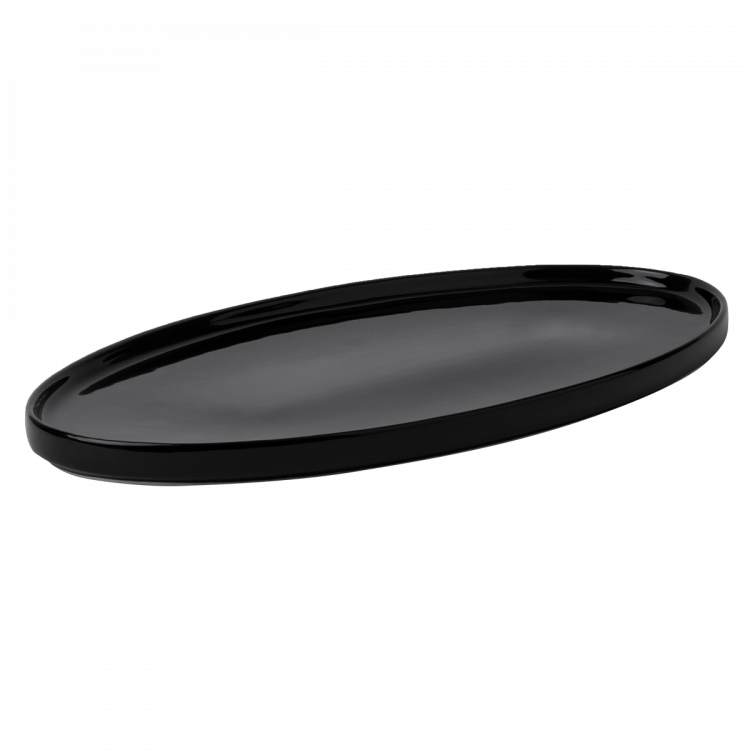 Teller flach oval U-Coupe 35.5 x 18 cm - Flow Lunasol black