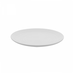 Teller flach weiß glänzend 23 cm - Gaya