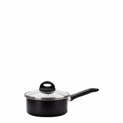 Stielkasserolle 18 cm mit Glasdeckel Venus Lunasol Induktion black