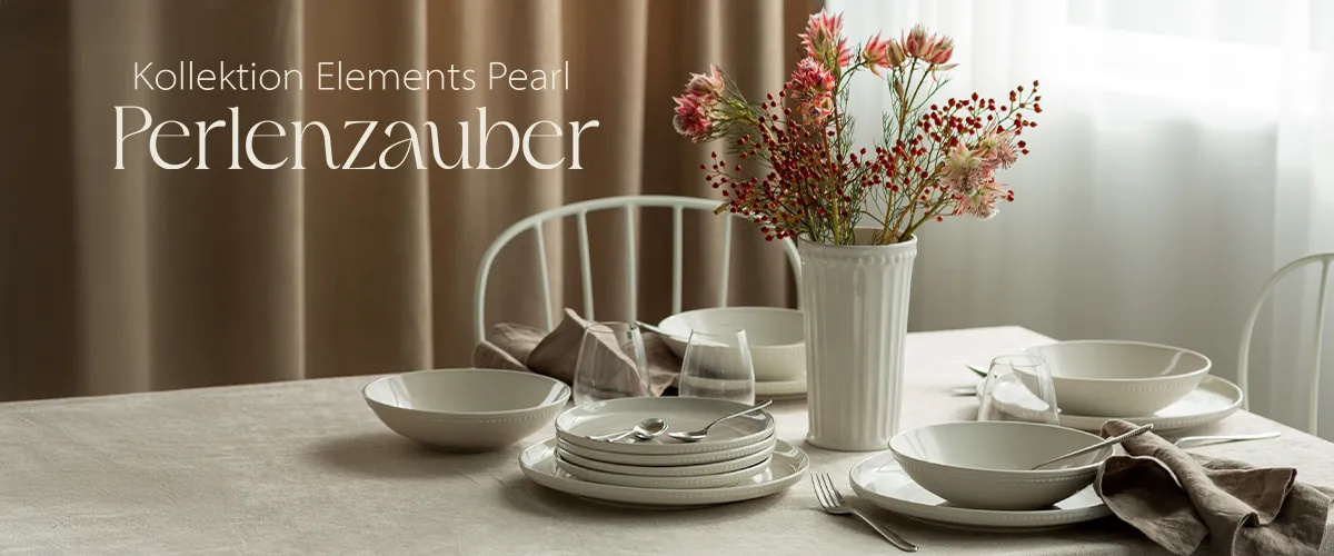Plates with a pearl charm