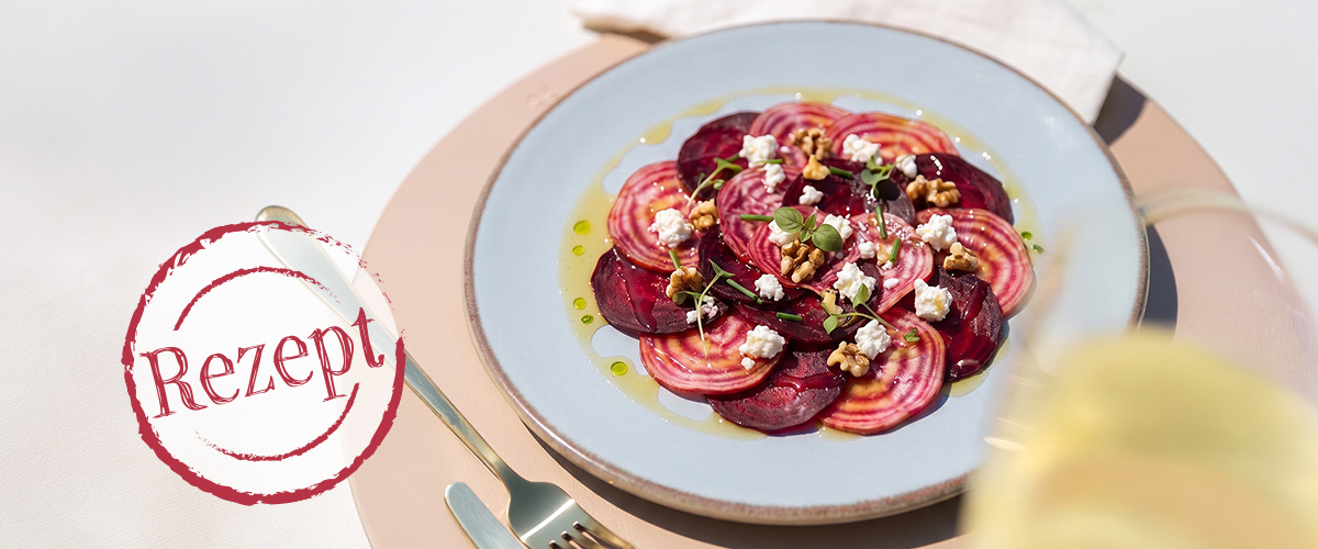 Rote-Bete-Carpaccio mit Honig und Feta