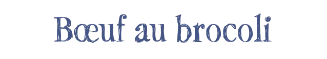 bœuf au brocoli